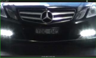Car 1: Actual IP Recorded Image - Zoom of previous (No Enhancement)